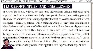 Opportunities Of Local Government | Challenges Of Local Government | Social Science