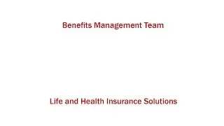 Insurance Graduates - Benefits Management Team