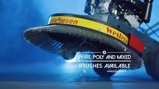 WR870 Moss Scraper, Radial Sweeper Walk-Behind