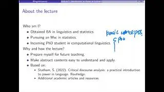 Introduction to Critical Discourse Analysis | Course Over View