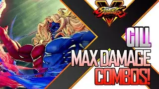 GILL MAX DAMAGE COMBOS SF5 / Street Fighter 5 / SFV