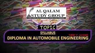 SYLLABUS DIPLOMA IN AUTOMOBILE ENGINEERING'