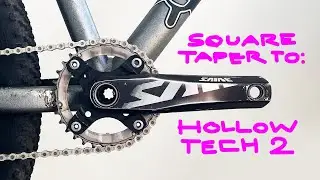 how to convert square tapered cranks to hollow tech 2 cranks