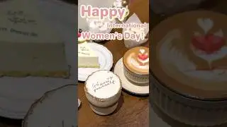 Women's Day latte art idea