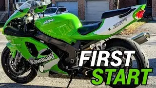 Kawasaki Ninja ZX7R first start