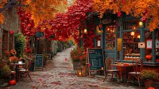 Relax Gently with Rhythmic Piano Jazz ☕ Cozy Autumn Coffee Ambience for a Positive Mood 🍂