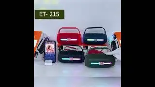 ET-215 Portable Wireless Speaker  | Deep Bass | RGB Light | Type-C Charging | Best Bluetooth Speaker