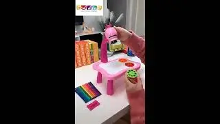 Kids Learning Desk With Smart Projector Trace And Painting Drawing Board With Light Music For Kids