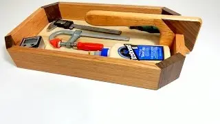 How to cut bird's mouth joinery on a table saw - make a woodworker's tool tray
