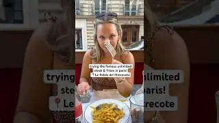 trying the famous unlimited steak & frites in paris! #paris #parisfood #europetravel #travel