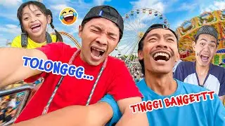 NGAKAK PARAH! DITANTANG NAIK WAHANA EXTREME! 😂 Tim Leika Family Pada Takut?