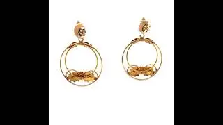 Black Hills Gold Earrings 10K Gold Dangle Drop Circle Earrings Tri-Color Earrings South Dakota