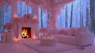 🔥🎼 Cozy Piano Fireplace Lounge | Gentle Piano & Warm Fire Sounds for Calm Focus, Relaxation & Sleep