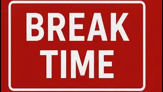 BREAK TIME Sign &ndash; 1 Hour | Office Sign, Study Break, Work Pause, Screen Display