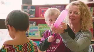 Dr Glow visiting children at the Royal United Hospitals, Bath
