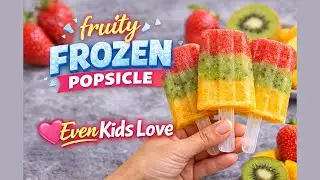 Make Viral 3-Color Fruit Pops in Minutes! #frozentreats #fruitrecipe  #diyrecipes #dessertrecipe