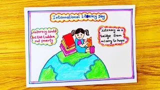 International Literacy Day drawing/world Literacy Day poster/Literacy Day poster drawing/Literacy