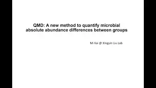 Video tutorial for QMD, Quantification of microbial absolute abundance difference between groups