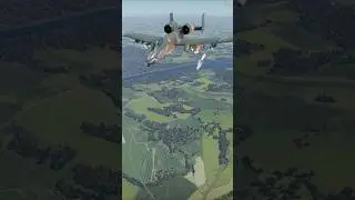 A 10 Warthog Jet Fires Missiles at Enemy Target!