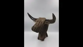 Alasart Atelier - How To - Bull Head Wall Bust - Puzzle 3D Wall Decor Faux Bull