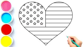 How to Draw USA Flag | USA Flag Drawing | American Flag Drawing | Draw Smart