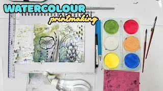 Easy watercolour printmaking art lesson!
