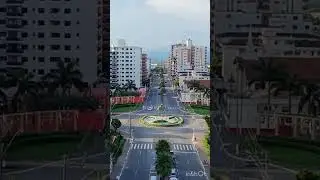 Voando baixo, alto risco, avenida Guilhermina ao Entardecer #drone #voo #praiagrande #guilhermina