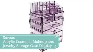 Sorbus  Acrylic Cosmetic Makeup and  Jewelry Storage Case Display