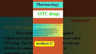 OTC Drugs | Pharmacology | Pharmacokinetics | AUC | shorts | Pharmacology classes for pharmacist