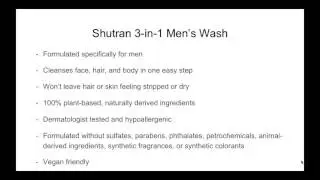 Product Training, Shutran 3-in-1 Men's Wash