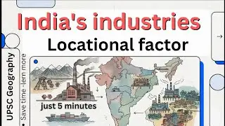 India's industries and locational factor | upsc geography | prelims 2026