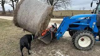 Will vevor clamp on forks move a round bale with the LS 4140