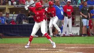 Rece Hinds, IMG Academy INF (game swings - 2018 Perfect Game All American Classic)