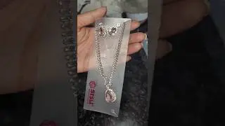Meesho american diamond necklace set#affordable#silver platted #meesho Jwellery
