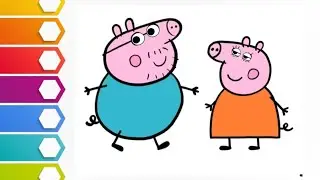 😍daddy🐖pig drawing l easy peppa pig🐷dad drawing for kids l easy drawing l drawing pig l kids drawing