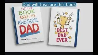A Little Book About My Awesome Dad - Fill In The Blank Hardcover Book With Prompts For Kids - Bear