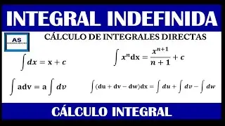 INTEGRALES INDEFINIDAS DIRECTAS - EXPLICACIÓN PASO POR PASO