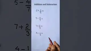 Addition and Subtraction | Basic mathematics | #maths #basic #viral #shorts
