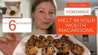 Delicious Homemade Coconut and Dark Chocolate macaroons - My go-to treat! 