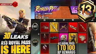 😱 A13 Royal Pass 1 To 100 RP Leaks | New Sports Cars & 8 Upgraded Weapons |PUBGM