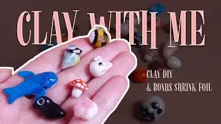 making the cutest custom clay beads 🦊🐳🌻calming polymer clay diy (no talking, relaxing craft)