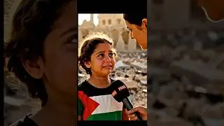 Tears of Happiness&rdquo; &mdash; Palestinian Girl&rsquo;s Heart-Touching Reply Melts Hearts 💔🇵🇸||#sad#shorts#baby