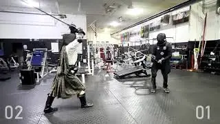 Steel Longsword Fighting - Left Handed #hema - Fighting to 3 Points