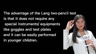 Lang 2-Pencil Test : Horizontal and Vertical Gross Stereo BISAYA Optometry Student MMFC, Davao