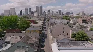 Explore the beauty of French Quarter in New Orleans from a bird's eye view, capturing unique