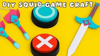 DIY KEY AND KNIFE SQUID GAME 3 / SQUID GAME BUTTON TOY / HOW TO MAKE PAPER KNIFE SQUID GAME 3🔥