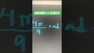 Conversi&oacute;n de radianes en fracciones de, &pi; a grados ￼ #matematicas #pi