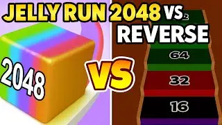 Jelly Run 2048 🪼vs Reverse gameplay  Colour Run walkthrough , iOS Android New Update ( part : 1683 )