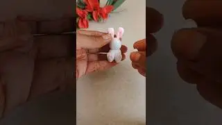 make rabbit🐇 from clay#air#dry#clay#rabbit#animal#craft#idia#clay#decoration# #diy#clay#rabbit#