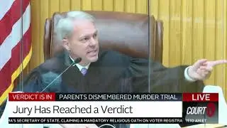 THE VERDICT IS IN: Joel Guy Jr. is charged with the murder and dismemberment of his own parents
